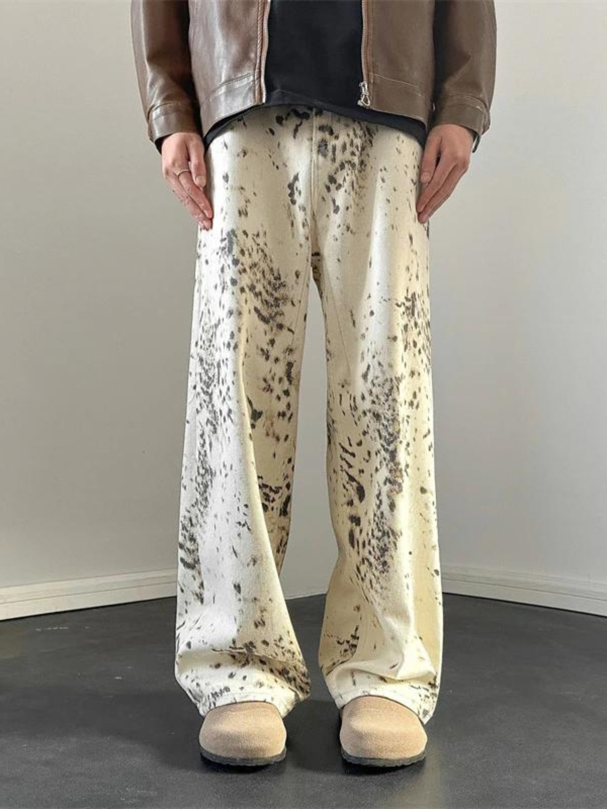 Leopard Baggy Jeans
