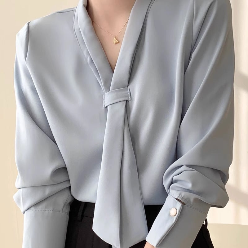 Amelie Tie-Neck Blouse