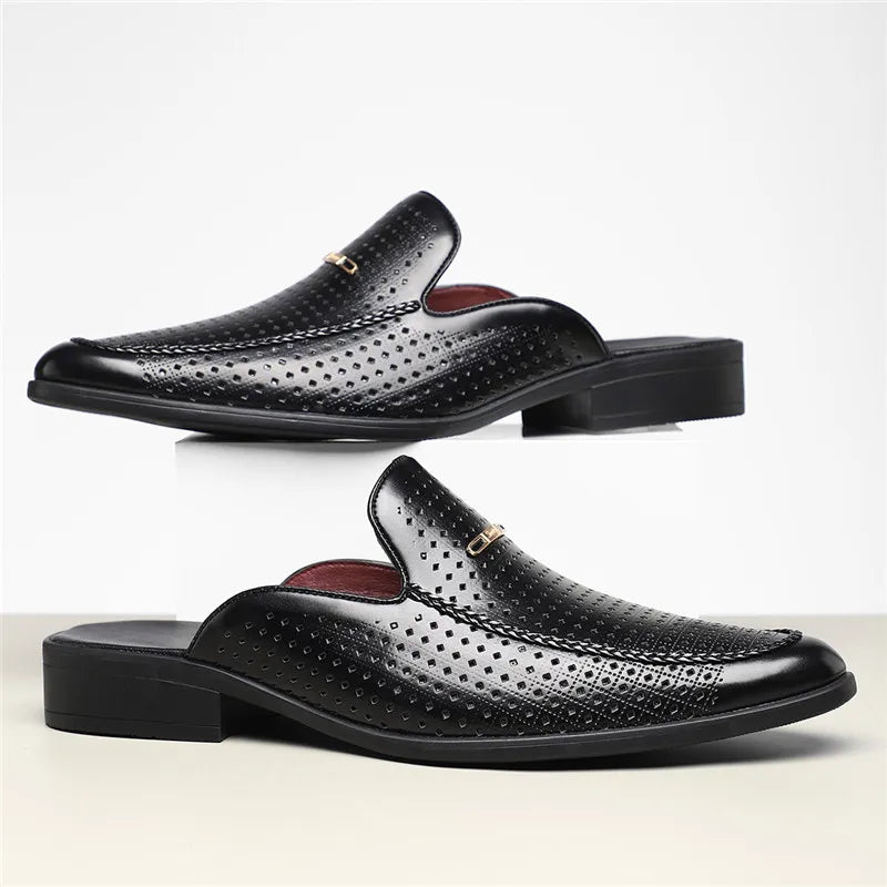 Roucier Genuine Leather Mules
