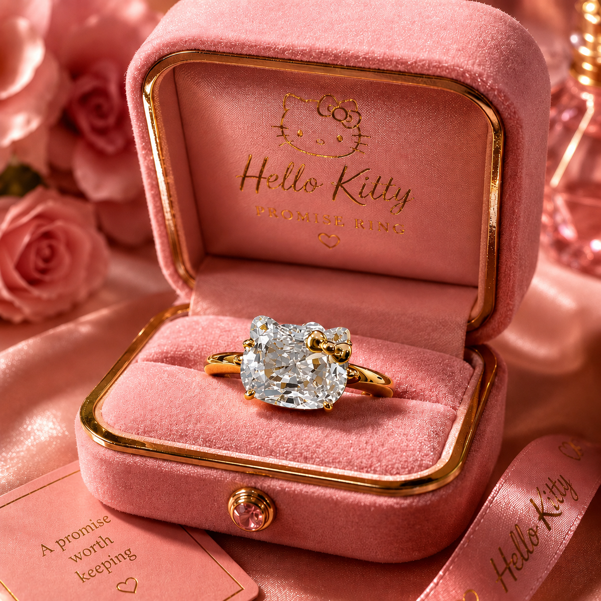 Hello Kitty Promise Ring - Adjustable Sizing