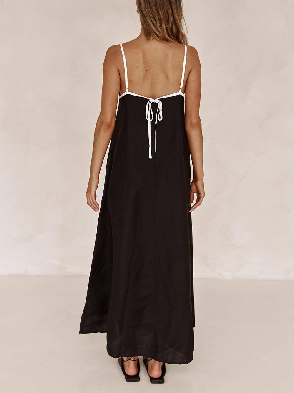 Summer Vibe Contrasting Suspender Dress