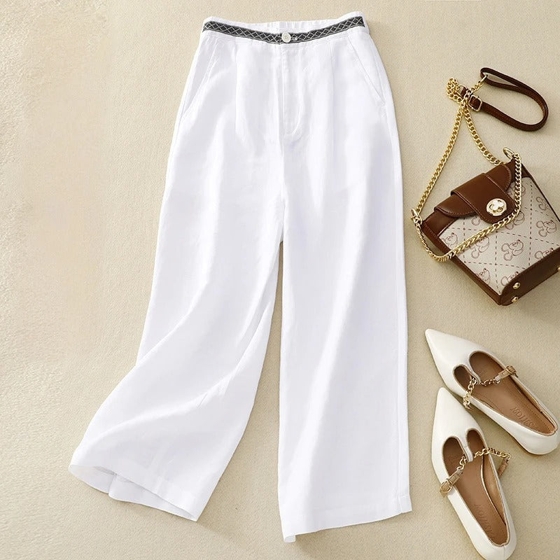 Elia Wide-Leg Linen Pants