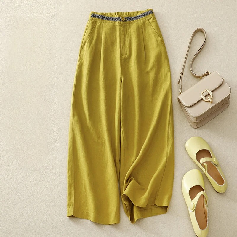 Elia Wide-Leg Linen Pants
