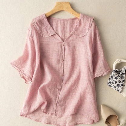 Aria Linen Blouse