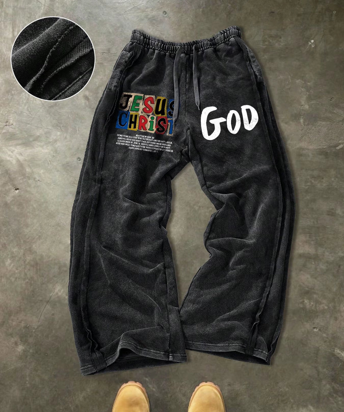 Jesus Print Pants