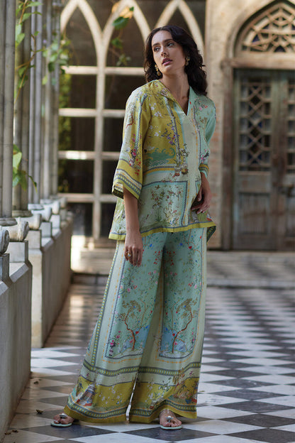 Flair Fusion Flowers Pants Set