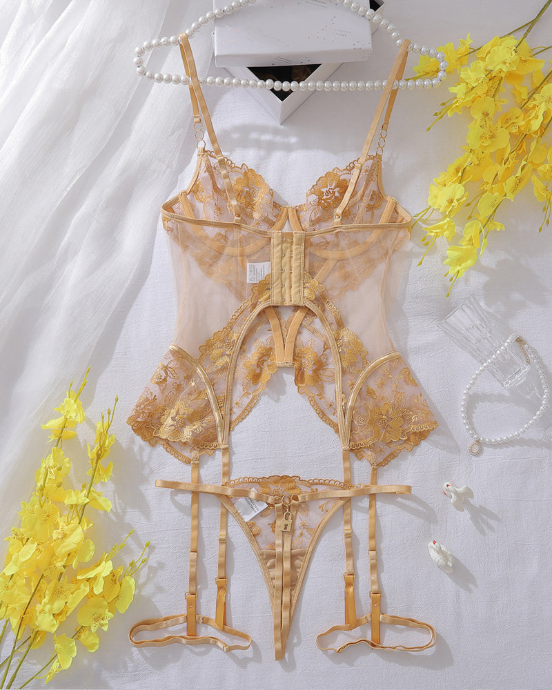 RaveStone Ashen Lace Bra Set