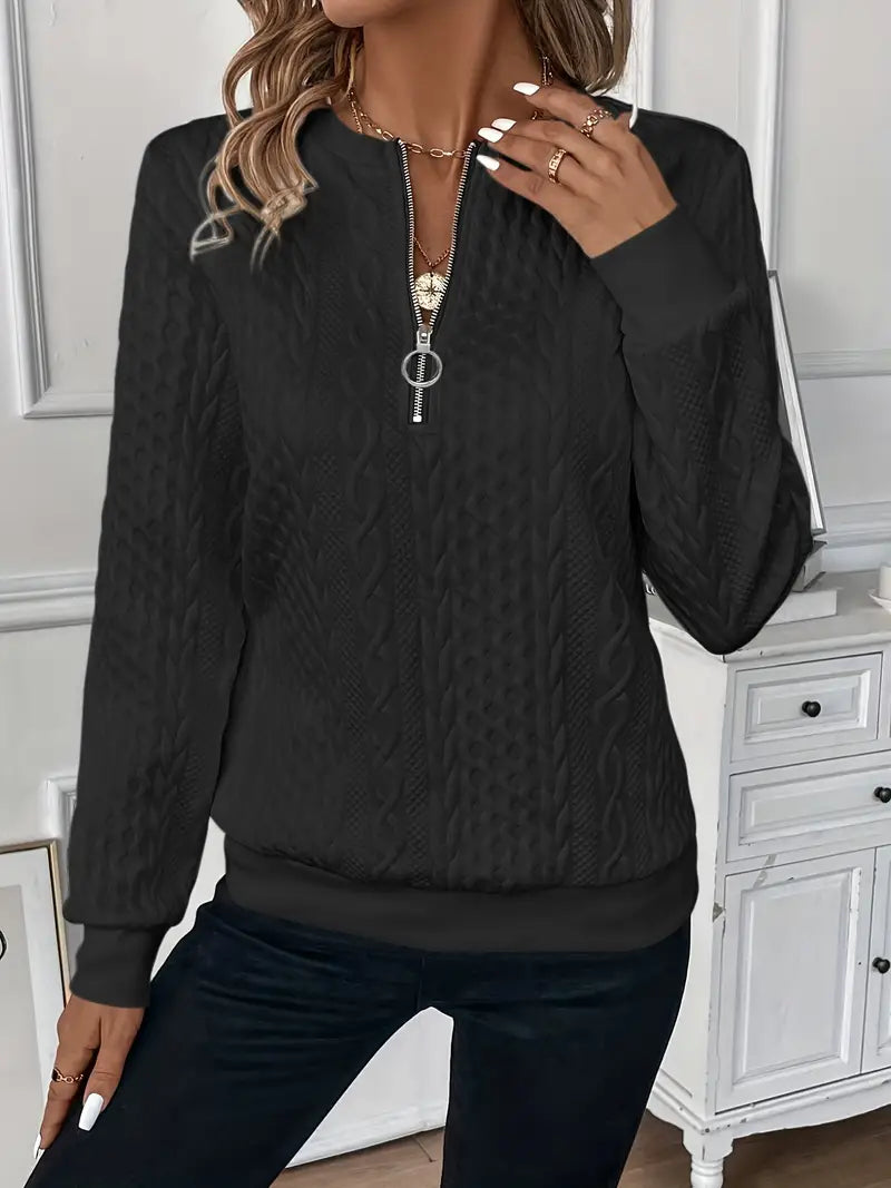 SWEATER WITH ZIPPER - Kamoori