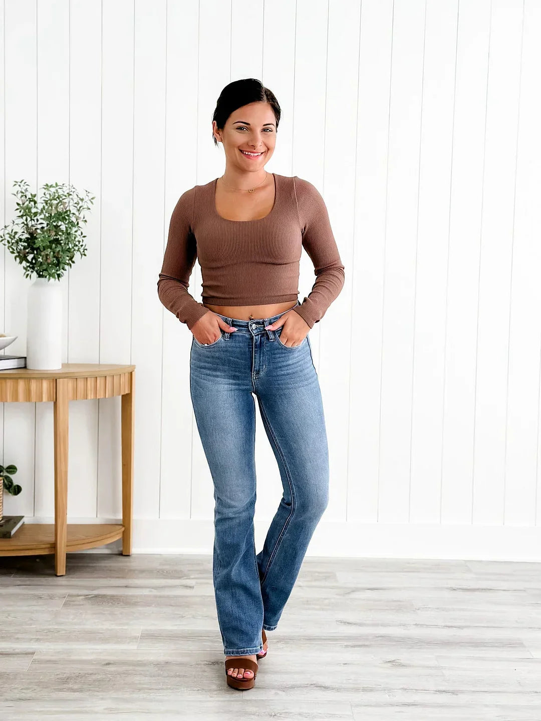Void Blossom Tummy Control Bootcut Jeans