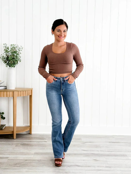 Void Blossom Tummy Control Bootcut Jeans