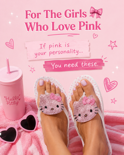Rhinestone Hello Kitty Flip-Flop