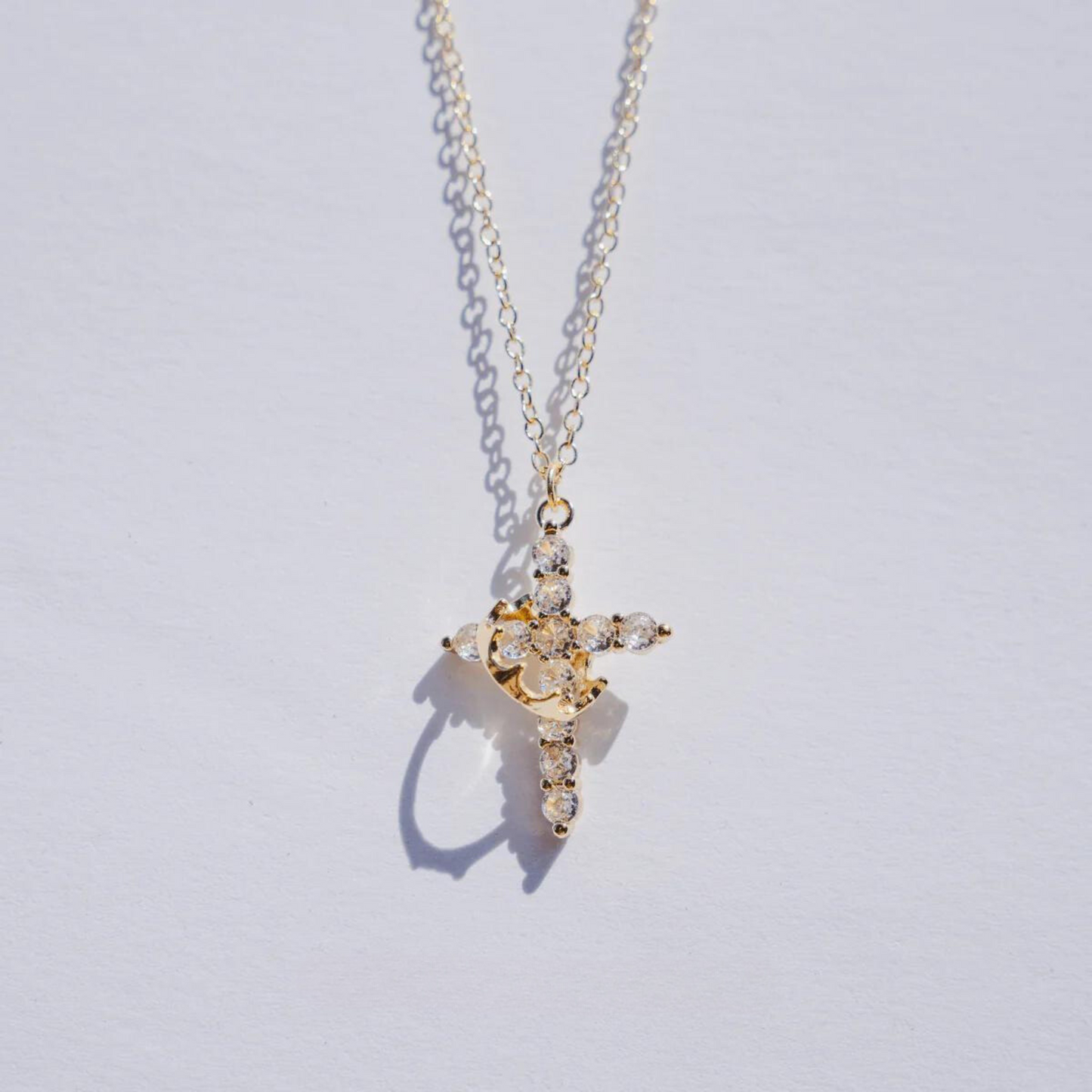 CROSS & CROWN NECKLACE