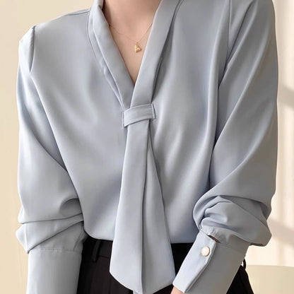Amelie Tie-Neck Blouse