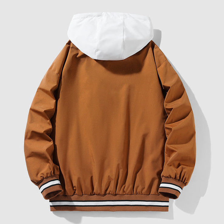 VALKON HOODED VARSITY JACKET