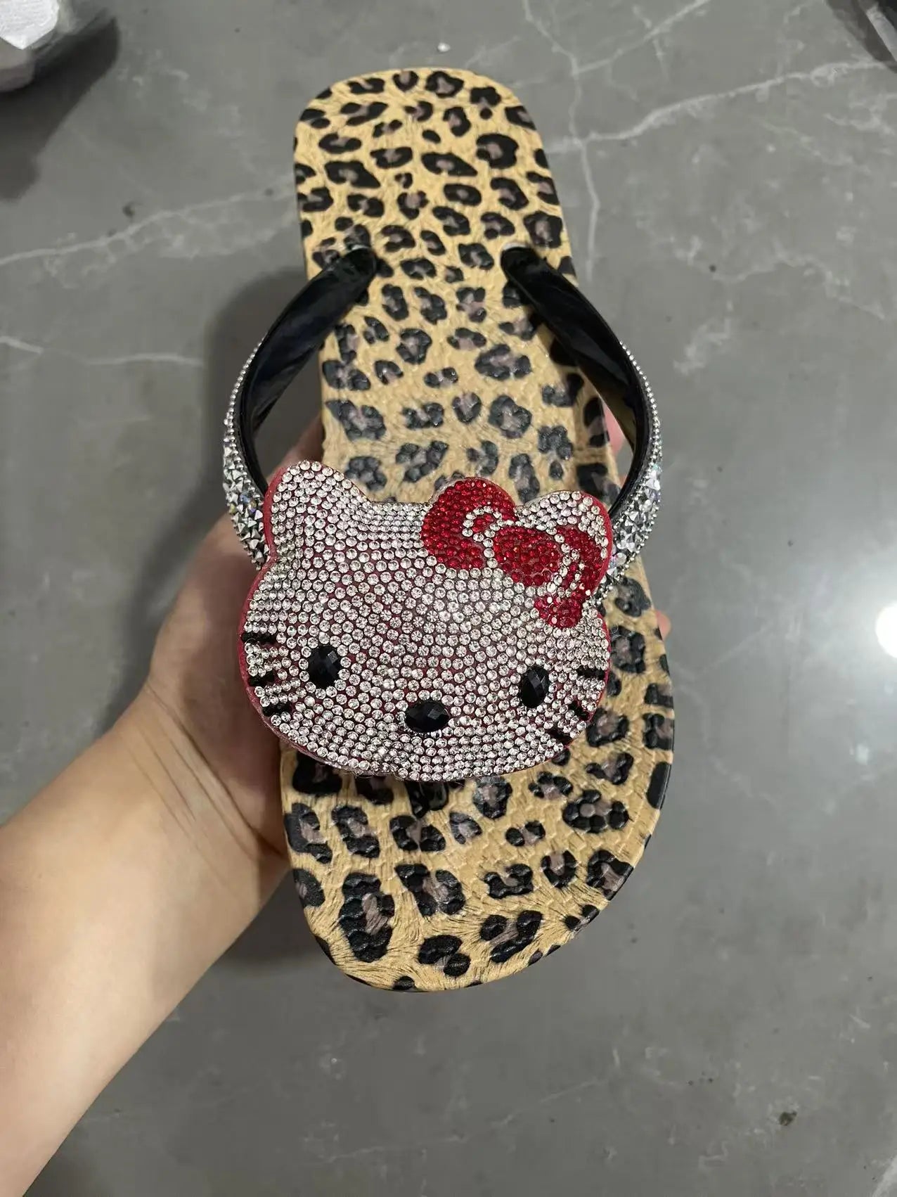Hello Kitty Rhinestone Leopard Print