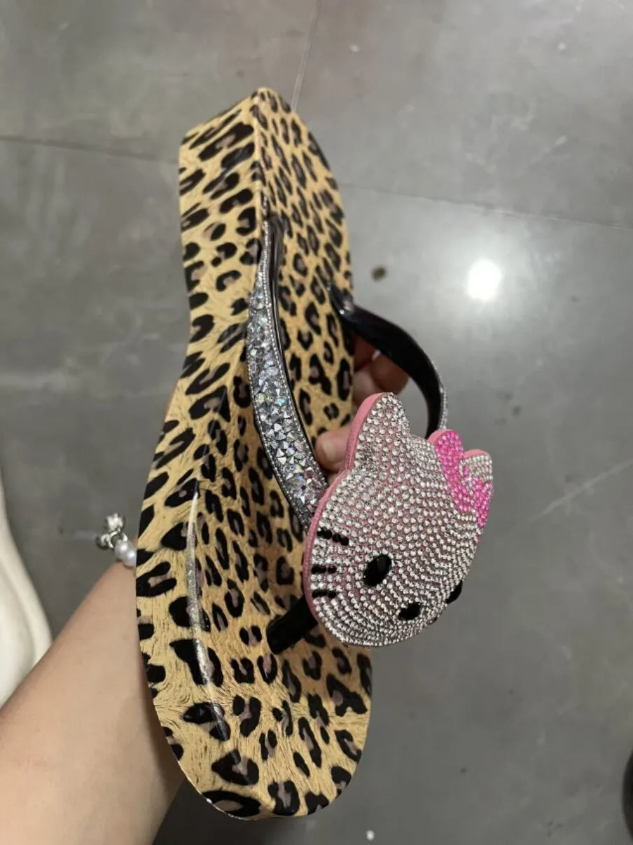 Hello Kitty Rhinestone Leopard Print