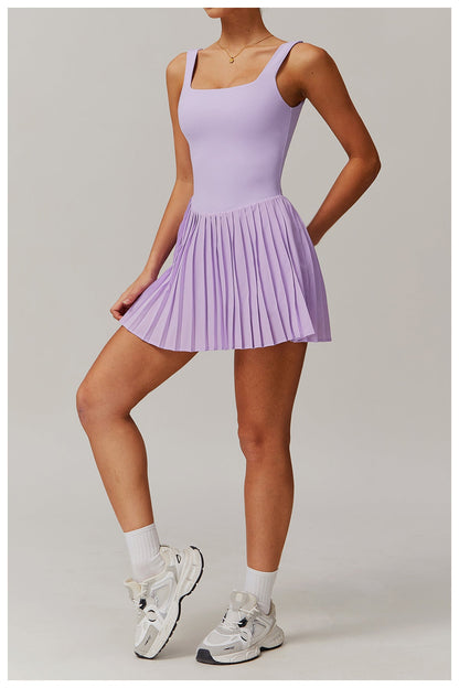 Sporty Pleated Dress