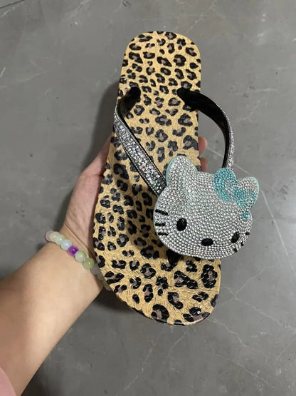 Hello Kitty Rhinestone Leopard Print