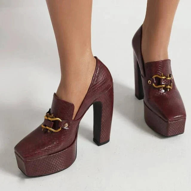 THE SYLVIA PLATFORM HEELS