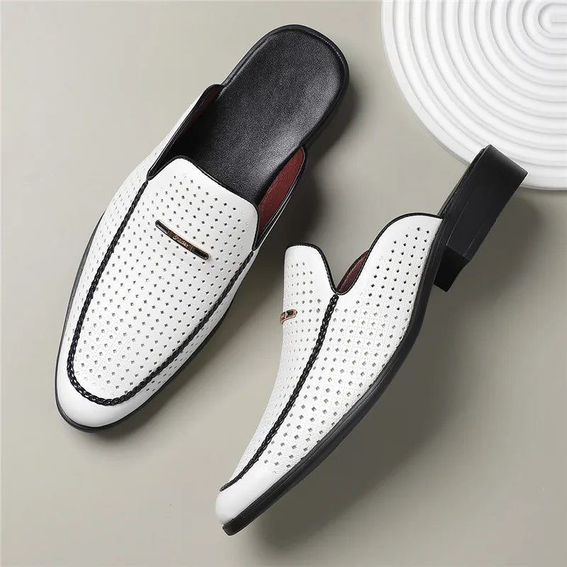 Roucier Genuine Leather Mules
