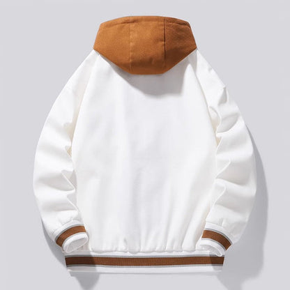 VALKON HOODED VARSITY JACKET