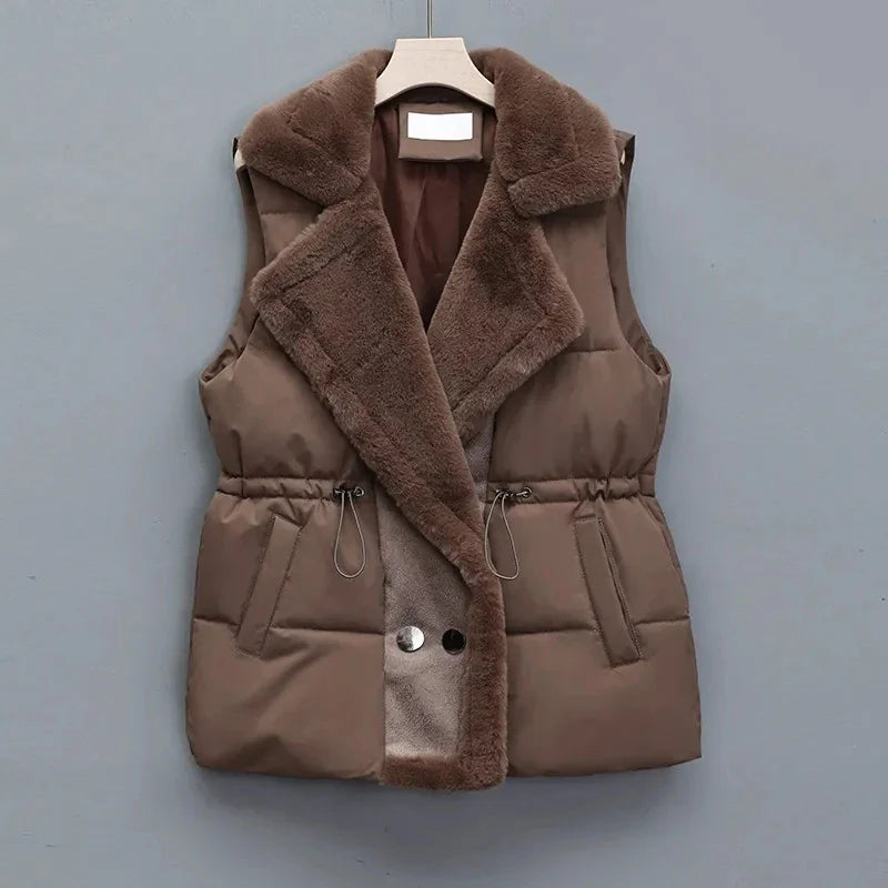 Elise Rossi Fleece Puffer Vest