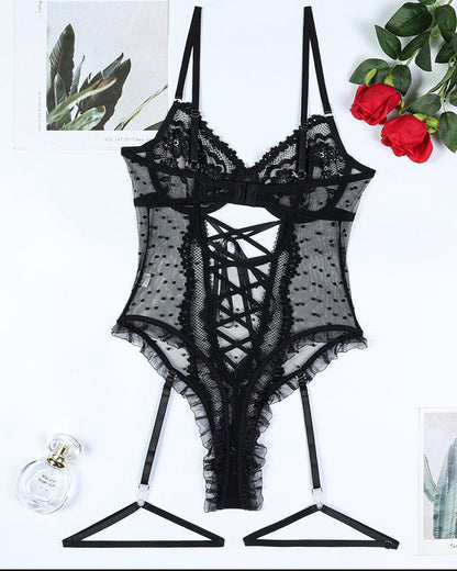 Rue Désir Polka Dot Lace Lingerie - Kamoori