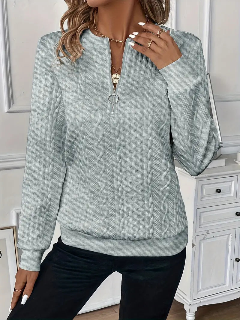 SWEATER WITH ZIPPER - Kamoori