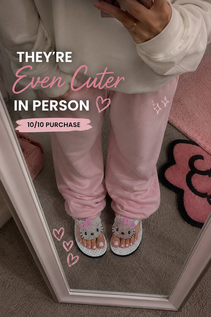 Rhinestone Hello Kitty Flip-Flop