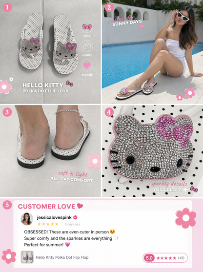 Hello Kitty Rhinestone Slippers